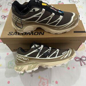Salomon Xt-6 Grey And Black Sneakers